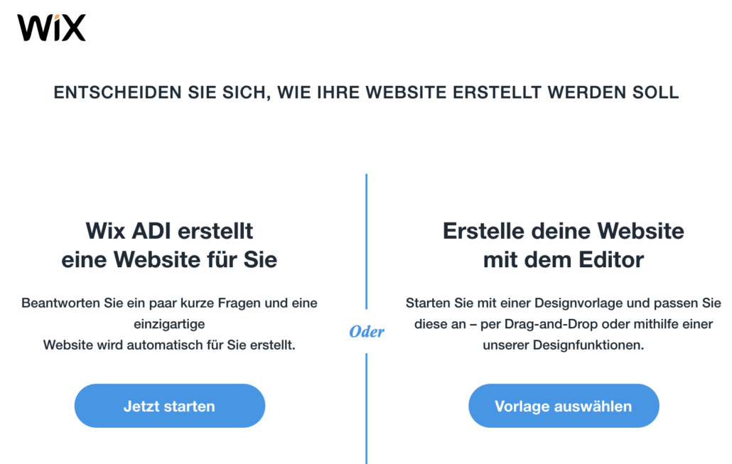 wix editor oder adi